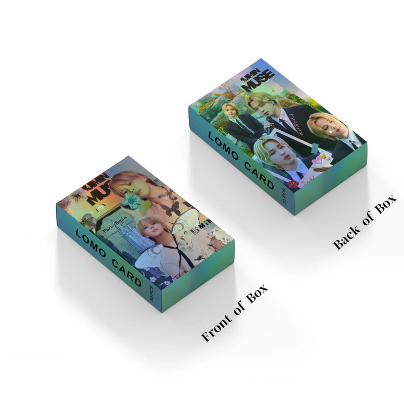 Photocards (LOMO) - Muse, Jimin BTS - 55 cards, box e cards holográficos